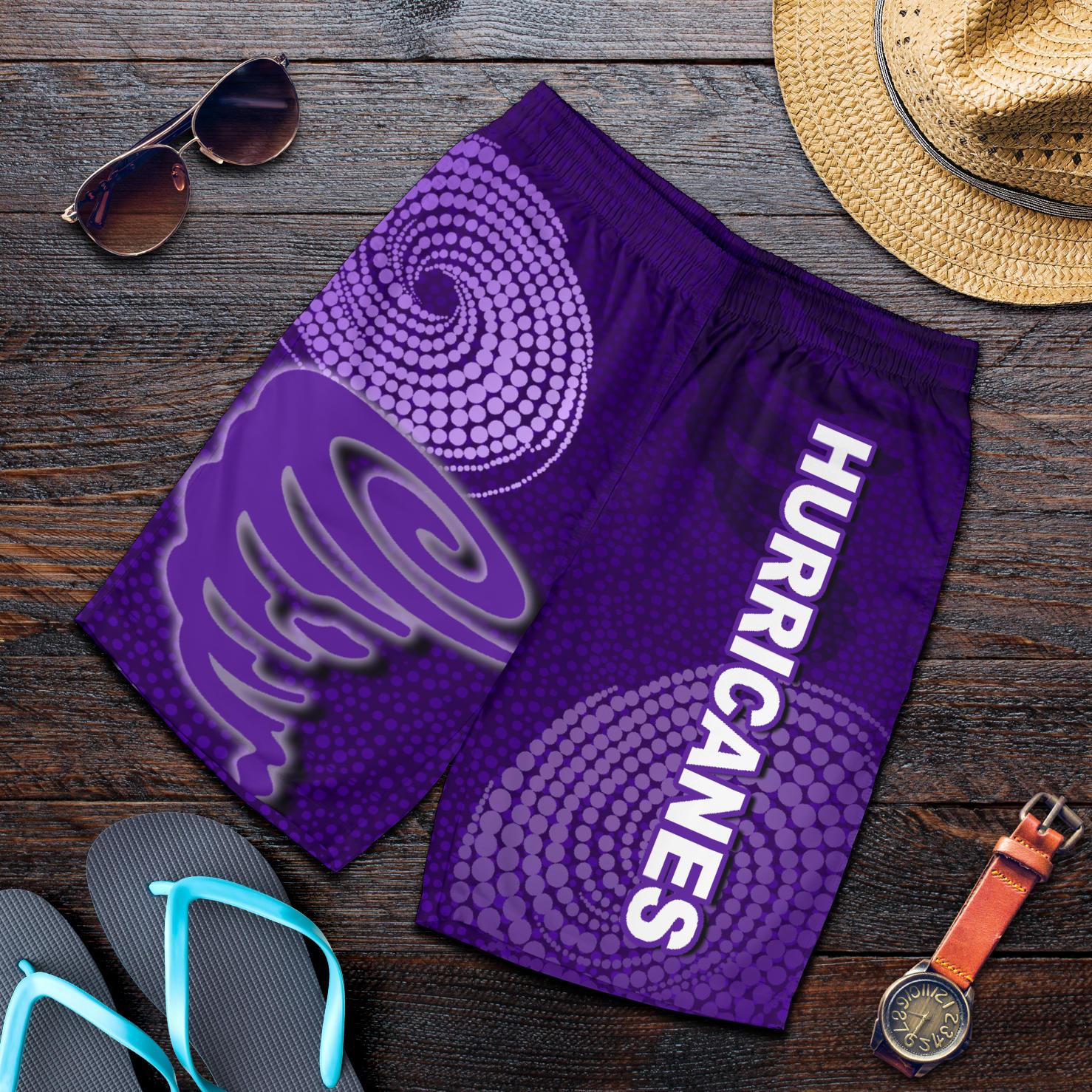 Hobart Hurricanes Cricket All Over Print Men's Shorts - Vibe Hoodie Shop