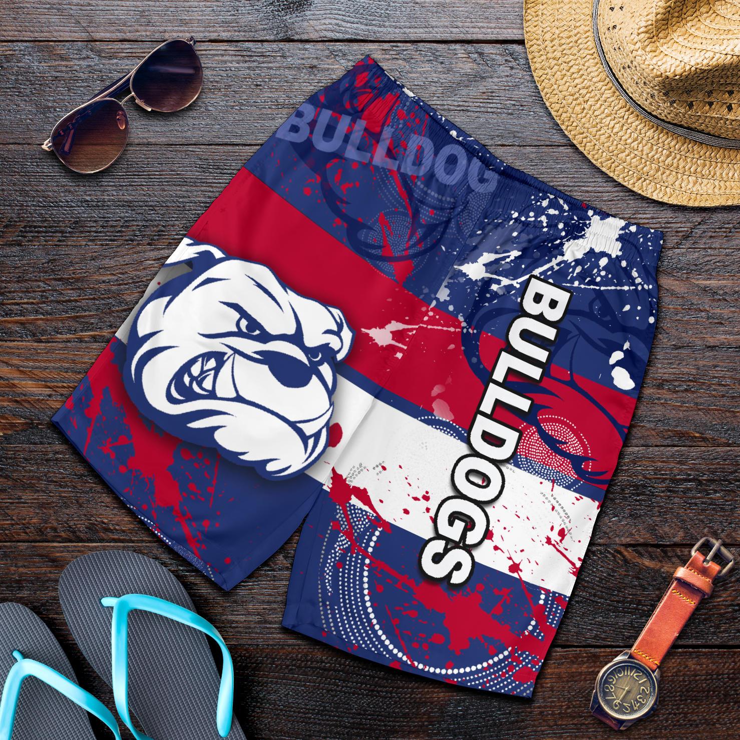 Western Bulldogs All Over Print Men's Shorts - Vibe Hoodie Shop