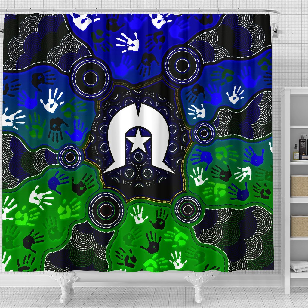 aboriginal-shower-curtain-torres-strait-symbol-with-indigenous-patterns