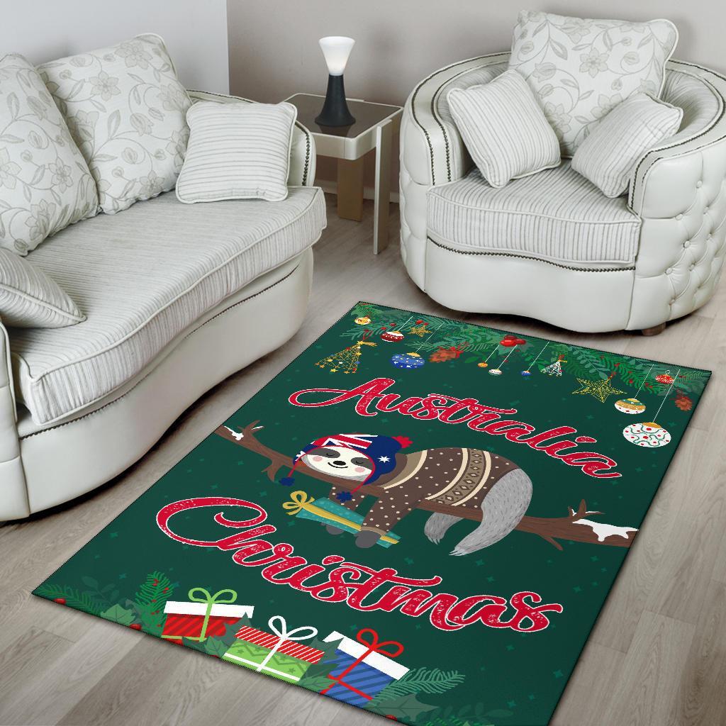 Australia Christmas Area Rug Green - Merry Christmas - Vibe Hoodie Shop