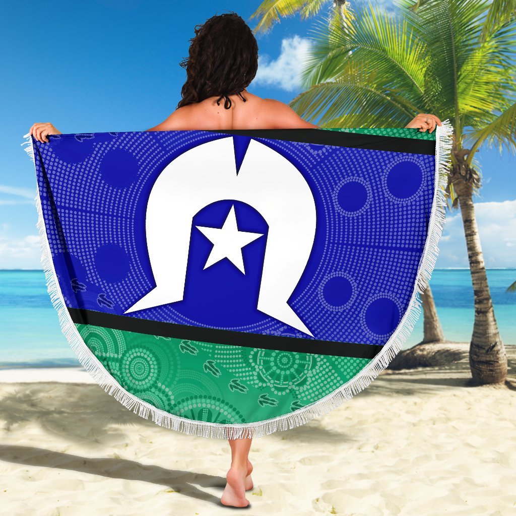 aboriginal-beach-blanket-torres-strait-islands-flag-with-aboriginal-patterns