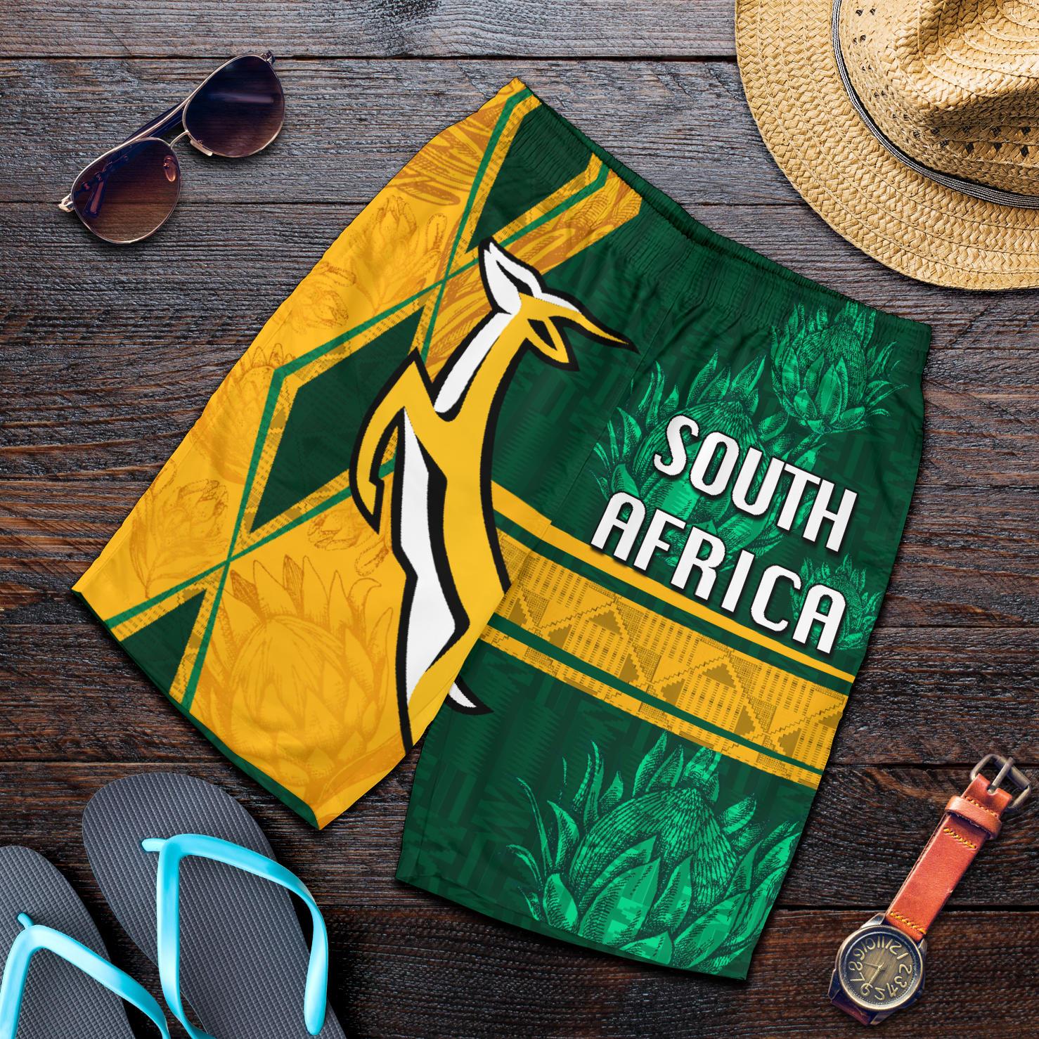 South Africa Men Shorts Springboks Rugby Be Fancy - Vibe Hoodie Shop