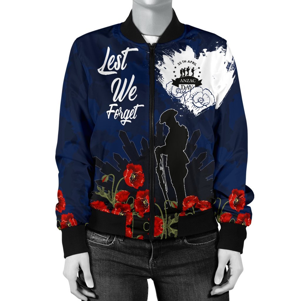 ANZAC Day Women' Bomber Jacket - Australia ANZAC Day 2021 - Vibe Hoodie Shop