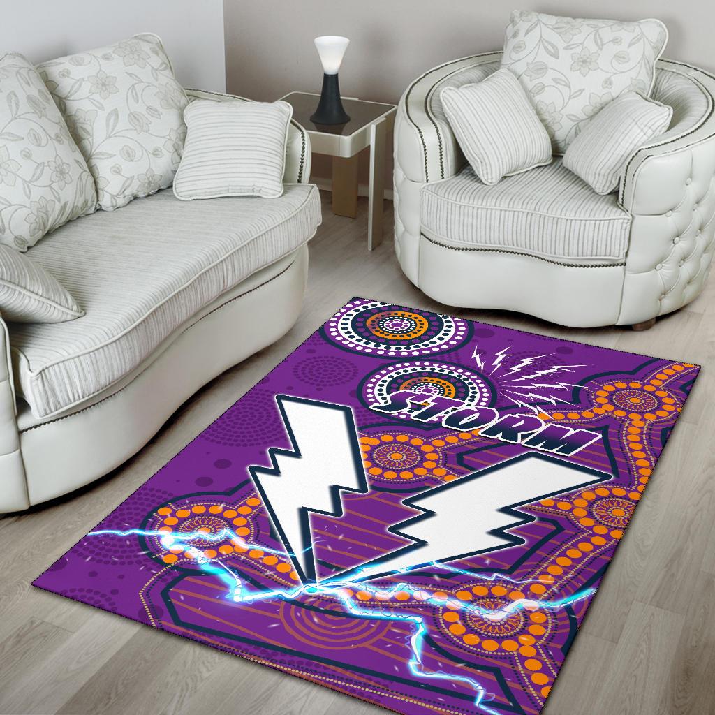 Storm Area Rug Melbourne Indigenous Thunder - Vibe Hoodie Shop