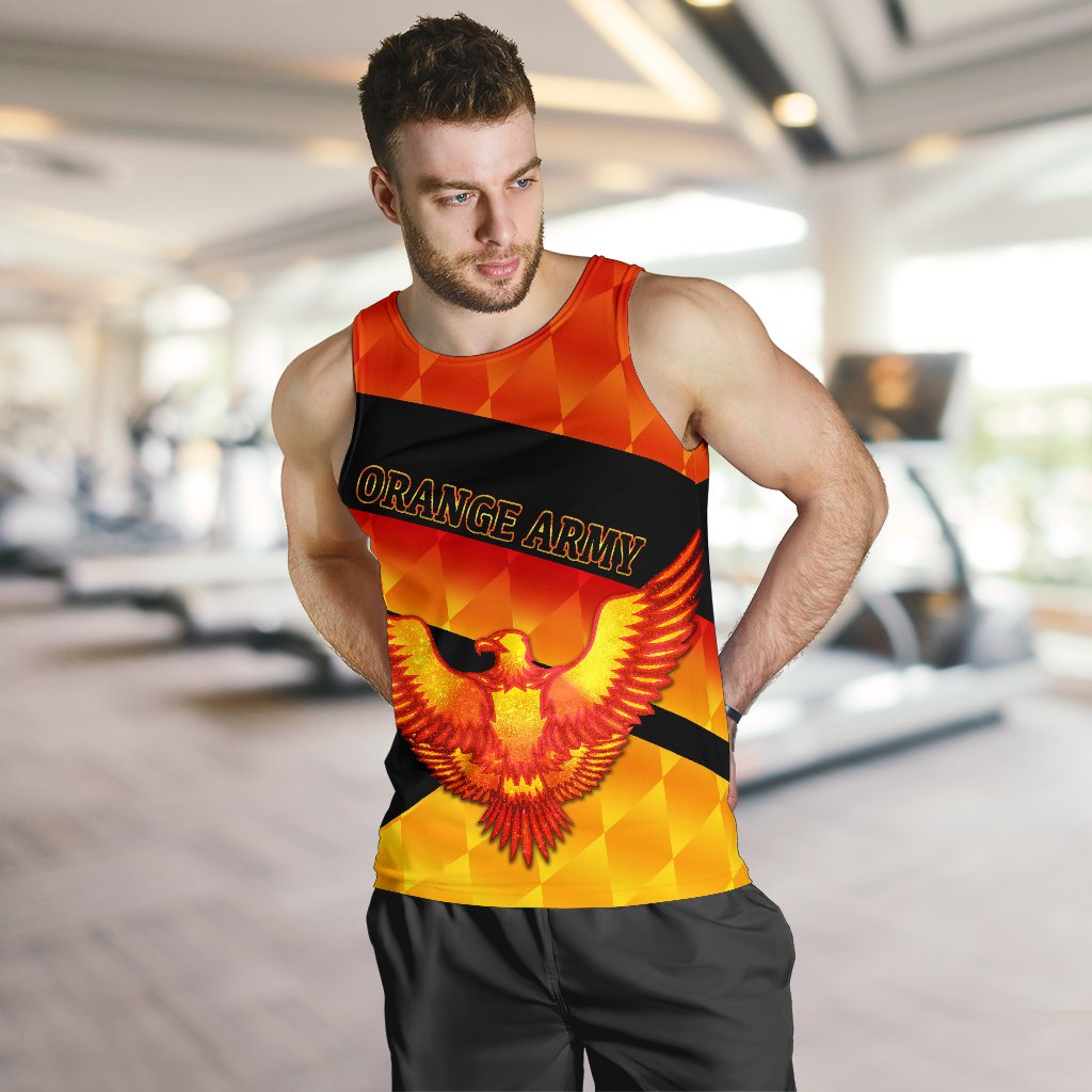 Sunrisers Hyderabad Orange Army Men's Tank Top Cricket Sporty Style - Vibe Hoodie Shop