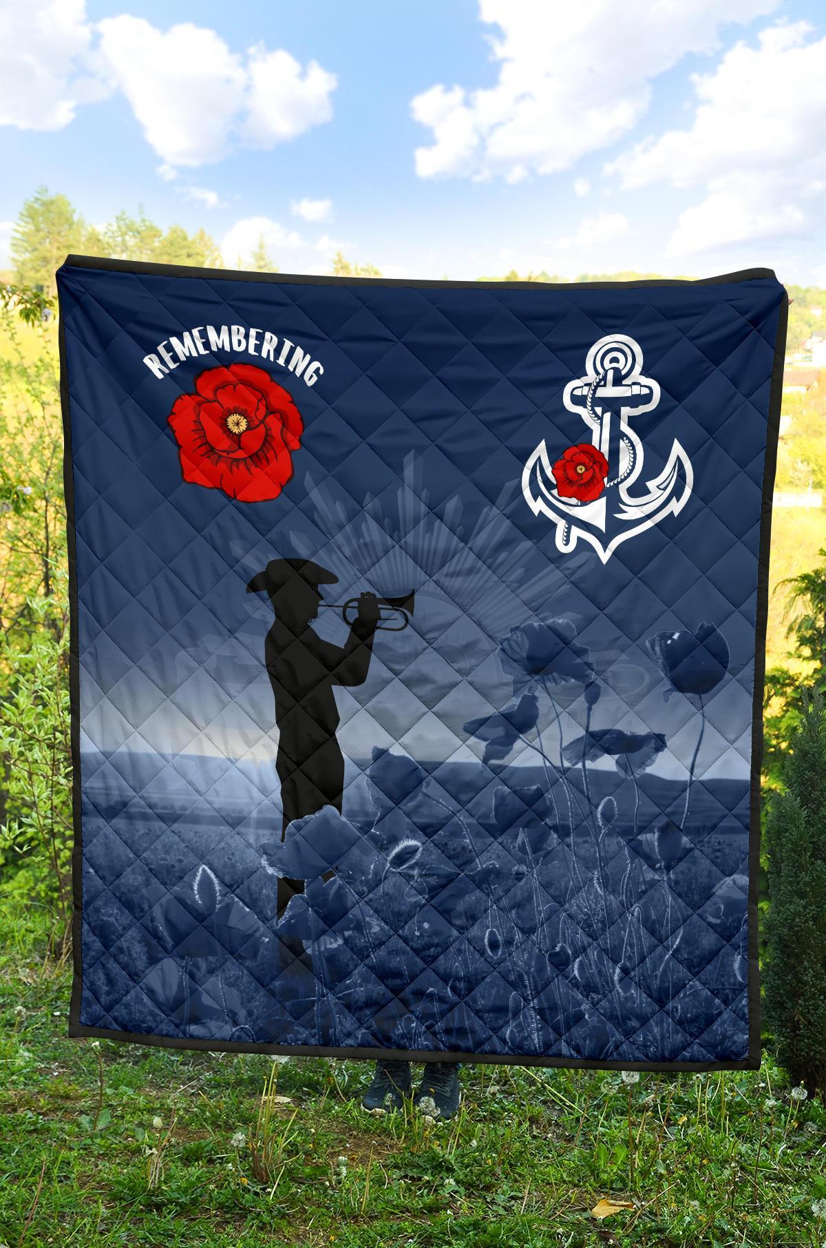 Australia Navy ANZAC Premium Quilt - Remembering Our Heroes - Vibe Hoodie Shop