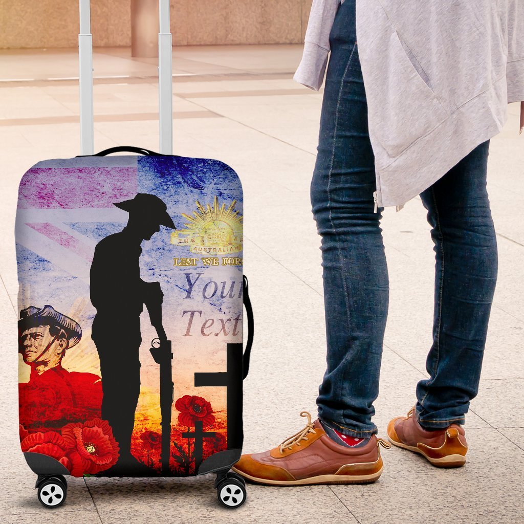 Custom ANZAC Luggage Covers - ANZAC 2020 Lest We Forget The Australian Army - Vibe Hoodie Shop