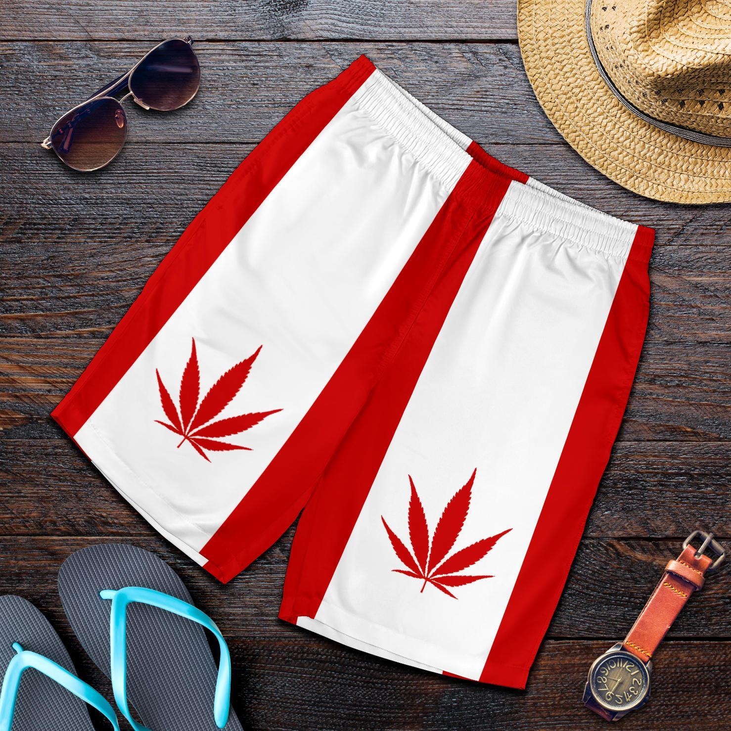 Canada Shorts Weed Flag - Vibe Hoodie Shop