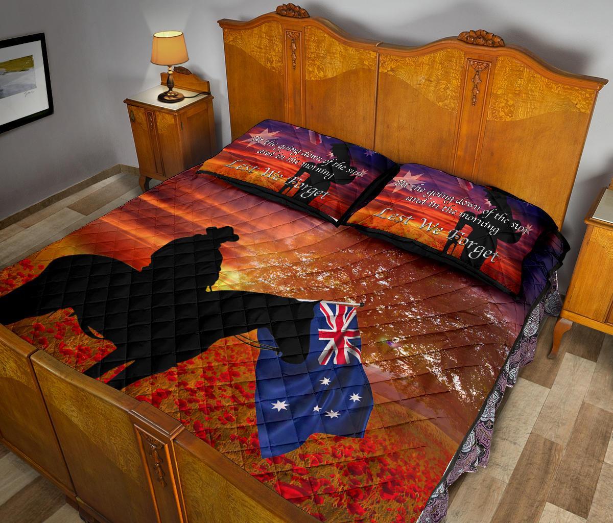 ANZAC Day 2021 Quilt Bed Set - Lest We Forget - Vibe Hoodie Shop
