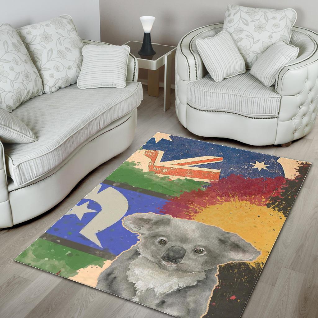 Area Rug - Flag Combination with Koala - Vibe Hoodie Shop