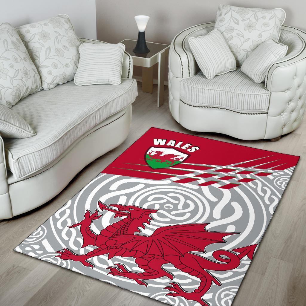 Wales Area Rug - Welsh Cymru With Celtic Patterns - Vibe Hoodie Shop