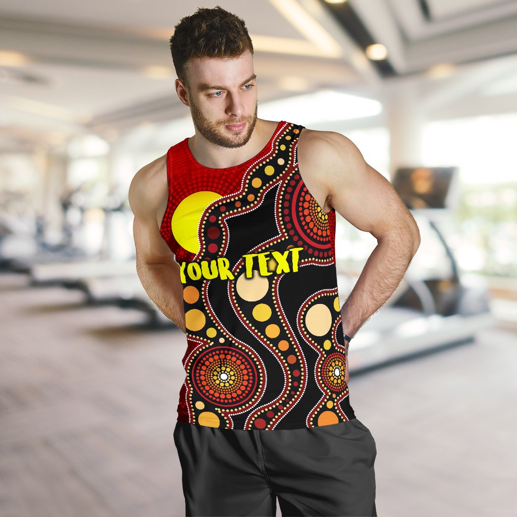 Custom Men's Tank Top Australia Aboriginal Lives Matter Flag - Vibe Hoodie Shop