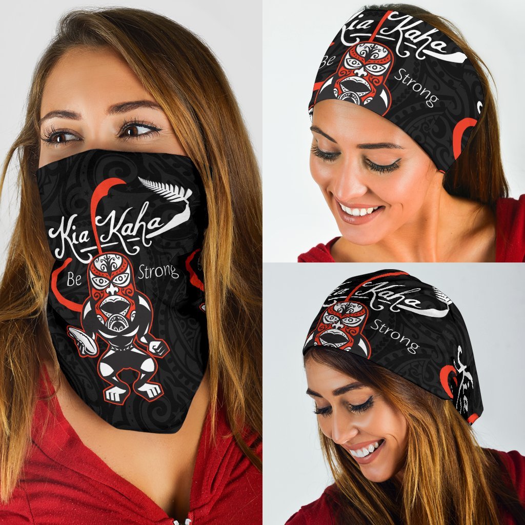 New Zealand Bandana Rugby Kia Kaha Be Strong Black - Vibe Hoodie Shop