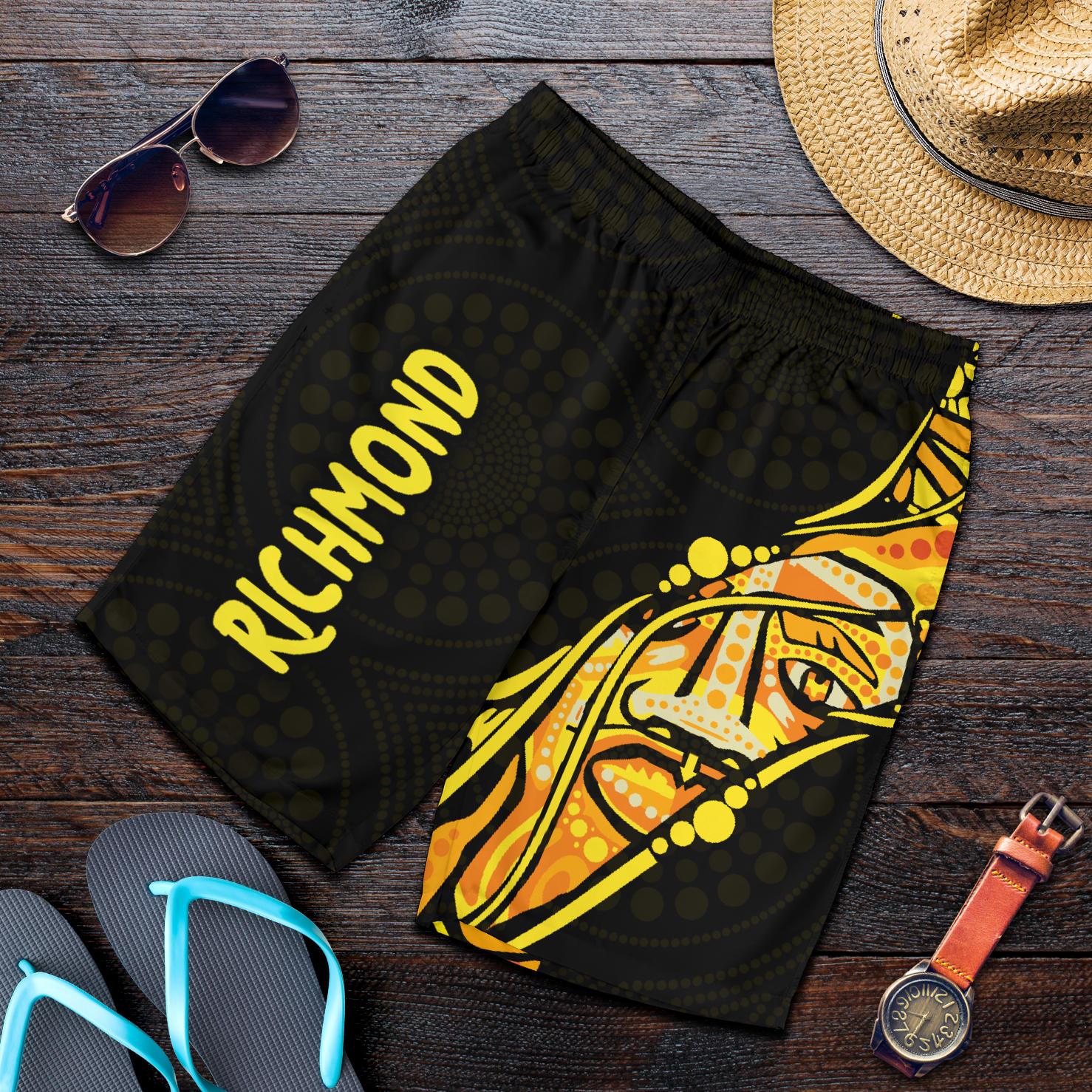 Richmond Men Shorts Tigers Limited Indigenous - Vibe Hoodie Shop