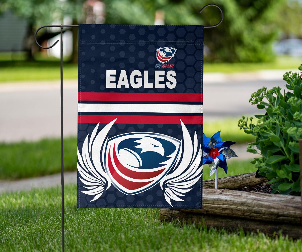 USA Rugby Flag Eagles Simple Style - Full Navy - Vibe Hoodie Shop