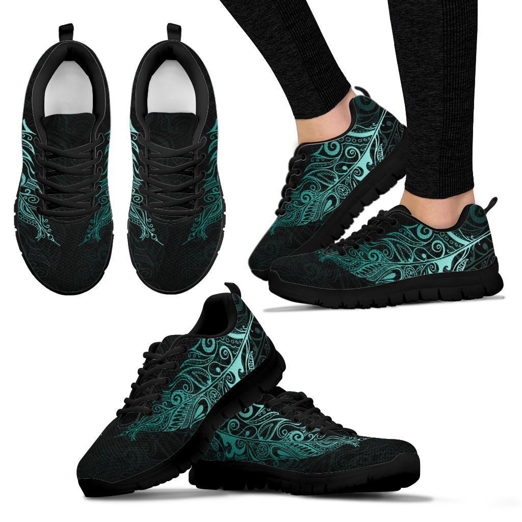 Light Silver Fern New Zealand Sneakers - Turquoise - Vibe Hoodie Shop