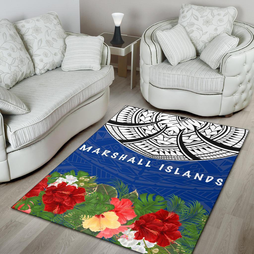 Marshall Islands Area Rug - Ginger Lei Pattern - Vibe Hoodie Shop