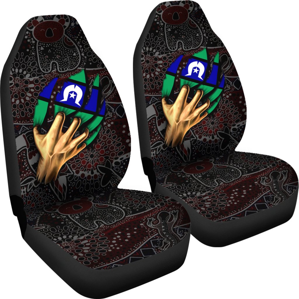 Aboriginal Car Seat Covers - Torres Strait Blood In Me - Vibe Hoodie Shop