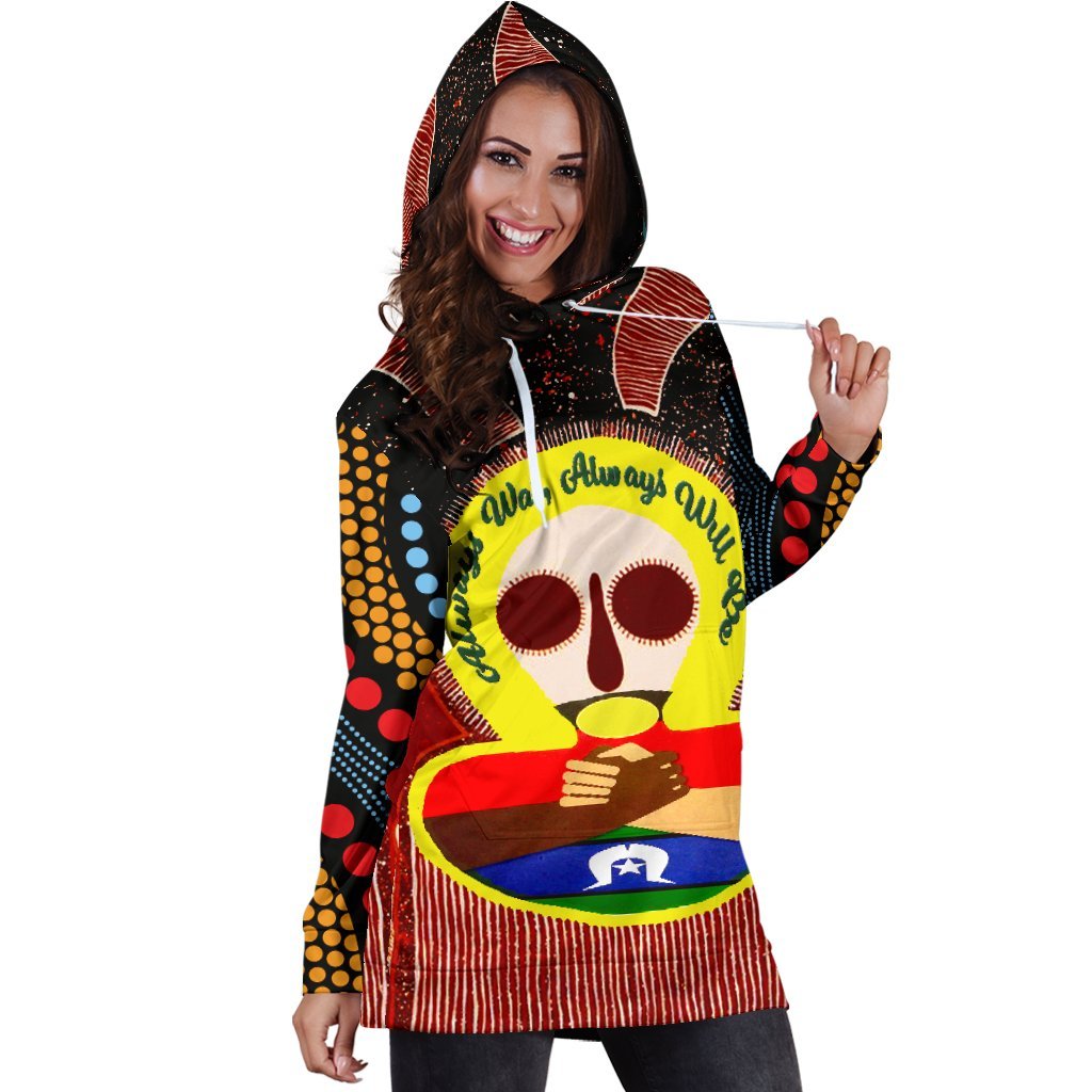 Aboriginal and Torres Strait Islanders Women's Hoodie Dress - NAIDOC Style - Vibe Hoodie Shop