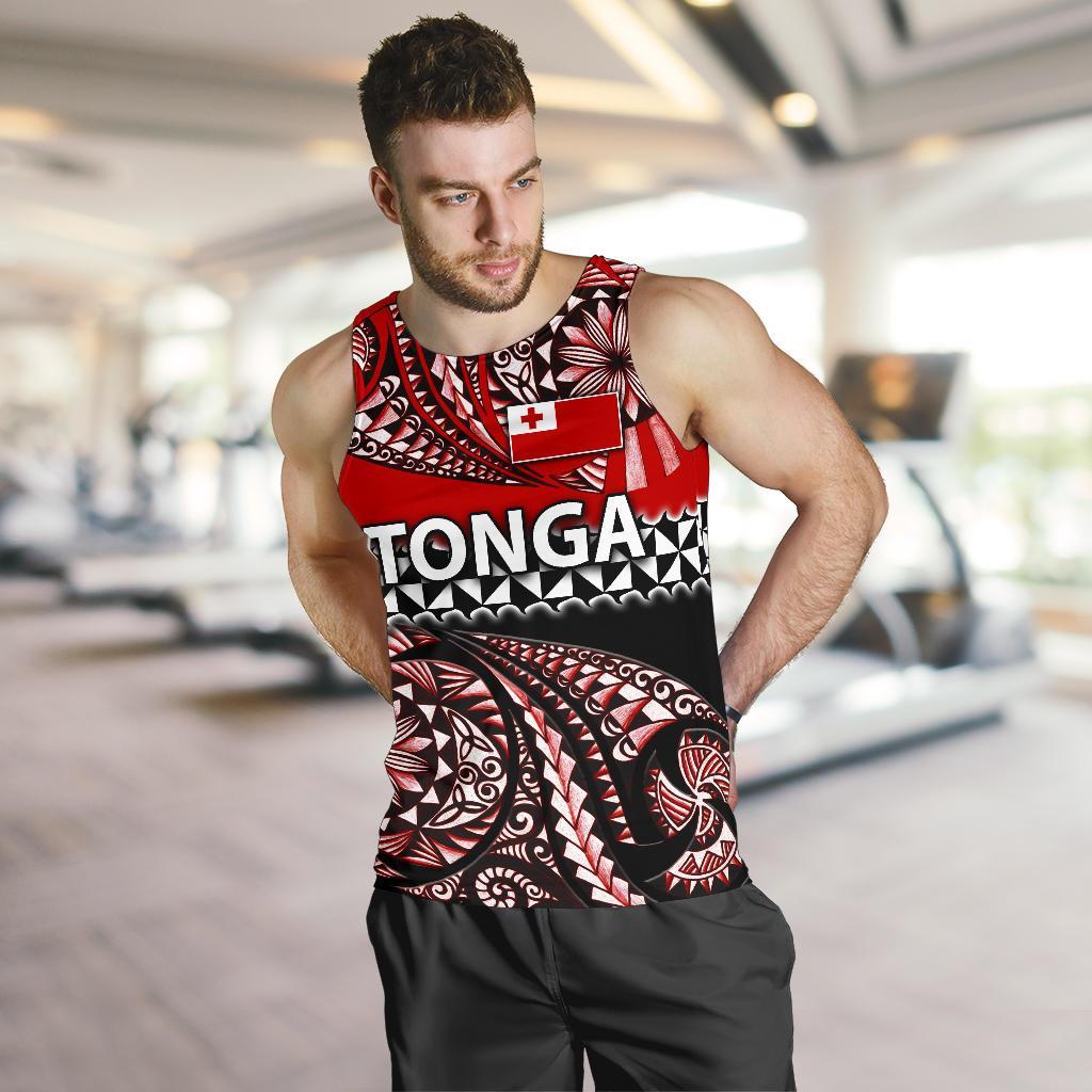 Tonga Men Tank Top Polynesian Tattoo Tongan Tapa - Vibe Hoodie Shop