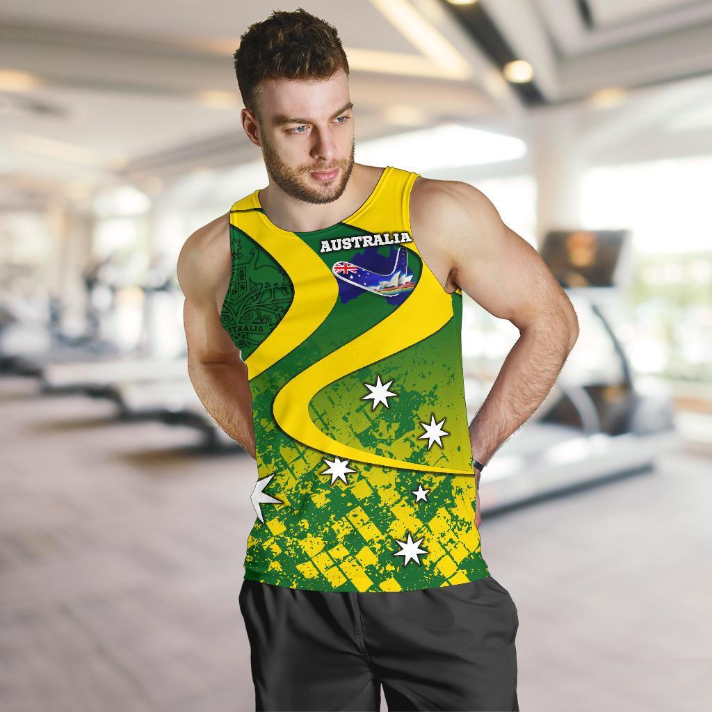 Tank Top - Australia National Color Mens Tank - Men - Vibe Hoodie Shop