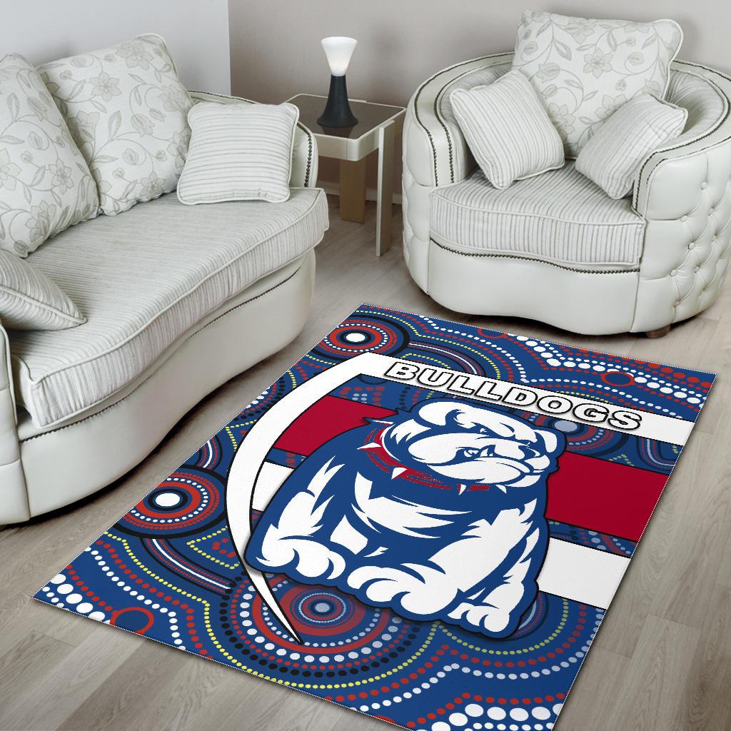 Western Football Bulldogs Area Rug Redamancy Indigenous Australian - Vibe Hoodie Shop