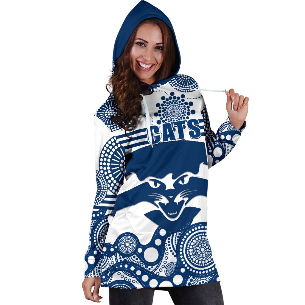 Cats Hoodie Dress Geelong Indigenous - Vibe Hoodie Shop