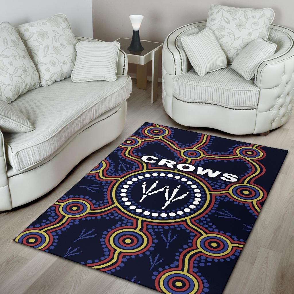 Adelaide Area Rug Indigenous Crows Footprint - Vibe Hoodie Shop