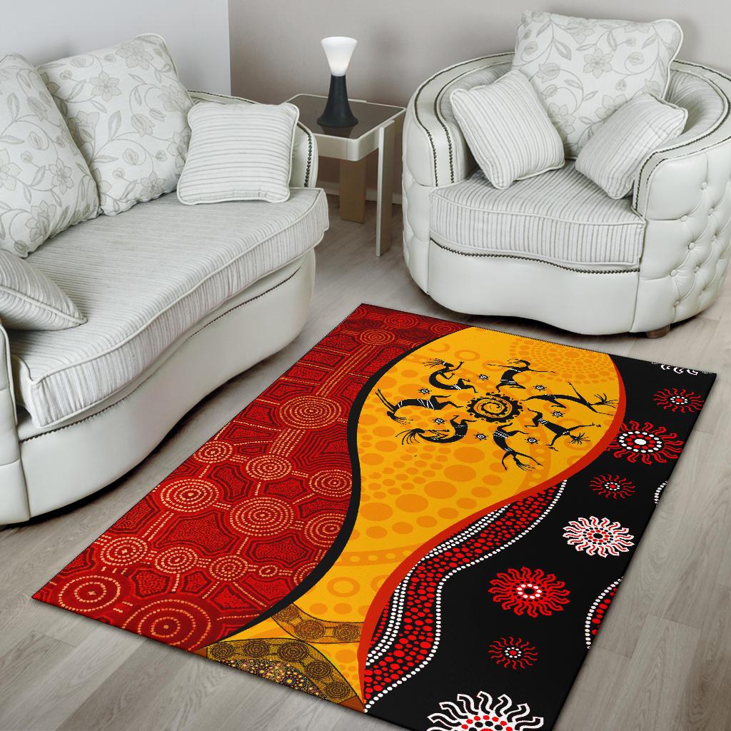 Aboriginal Rugs - Koori Dot Acrylic Paint and Dreamtime Dance - Vibe Hoodie Shop