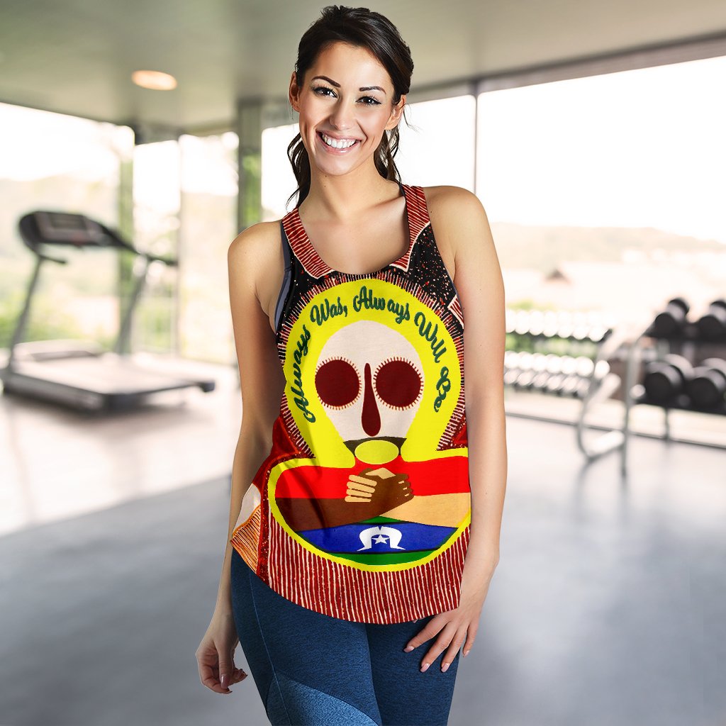 Aboriginal and Torres Strait Islanders Women's Racerback Tank - NAIDOC Style - Vibe Hoodie Shop