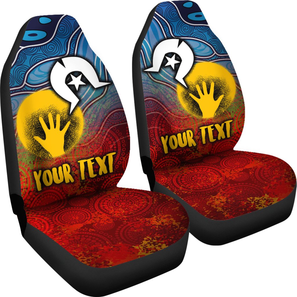 Custom Aboriginal Car Seat Covers - Aboriginal and Torres Strait Islanders Flag - Vibe Hoodie Shop