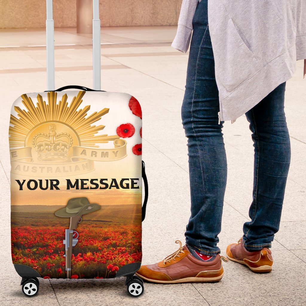 Custom ANZAC Day 2021 Luggage Covers - We Will Remember Them - Vibe Hoodie Shop