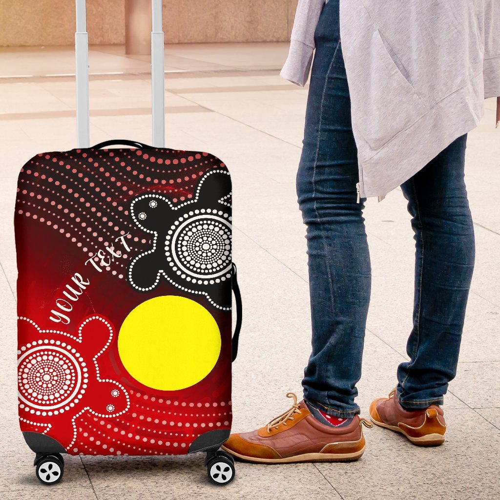 Custom Aboriginal Luggage Covers - Indigenous Circle Dot Painting Style - - Vibe Hoodie Shop