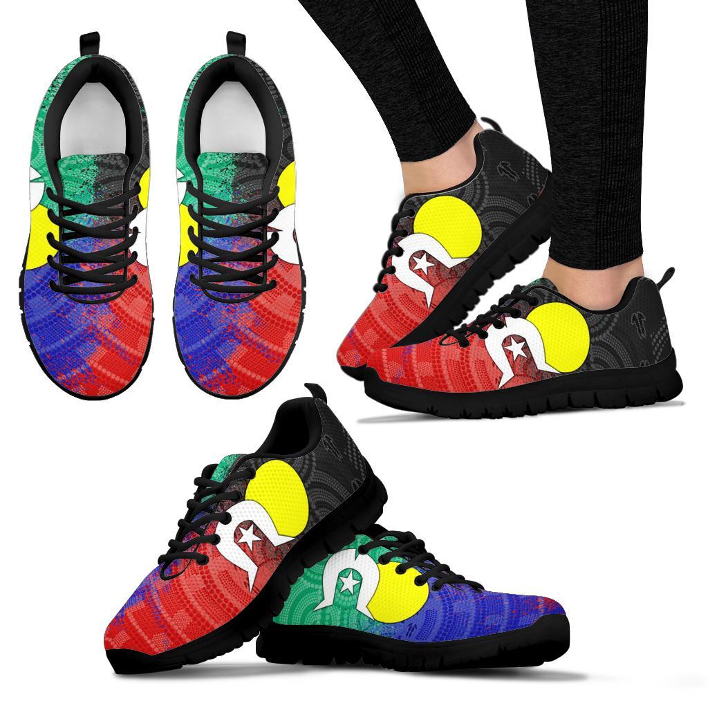 Aboriginal Sneakers, Australia NAIDOC Week Indigenous Flag Style - Vibe Hoodie Shop