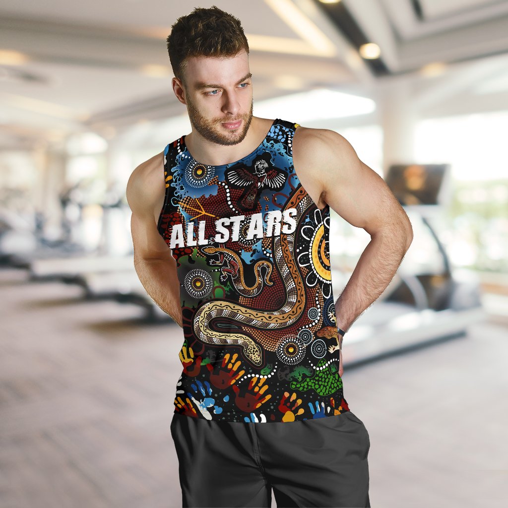 Australia Indigenous Men's Tank Top All Stars - Vibe Hoodie Shop