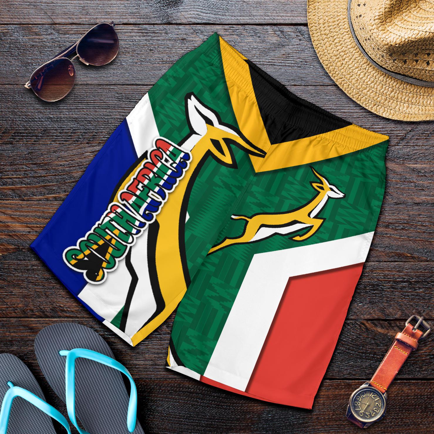 South Africa Men Shorts Springboks Rugby Be Proud - Vibe Hoodie Shop