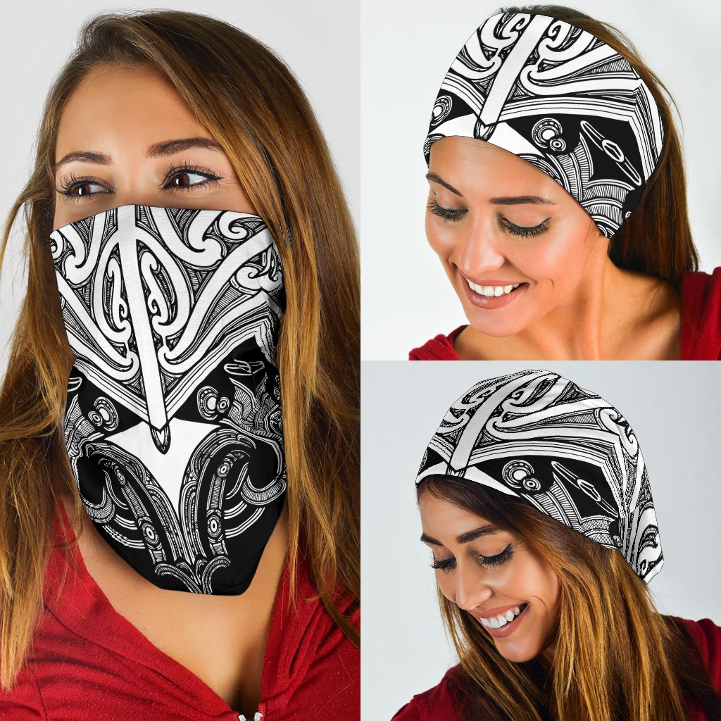 New Zealand Maori Koru Bandana 3 Pack - White - Vibe Hoodie Shop