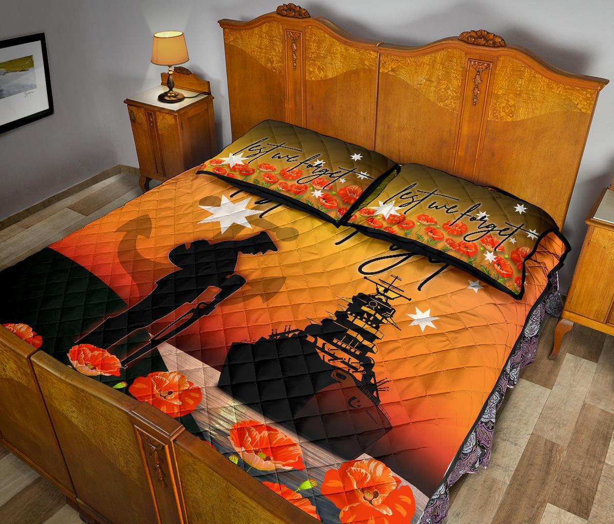 ANZAC Quilt Bed Set - Australian Navy ANZAC - Vibe Hoodie Shop