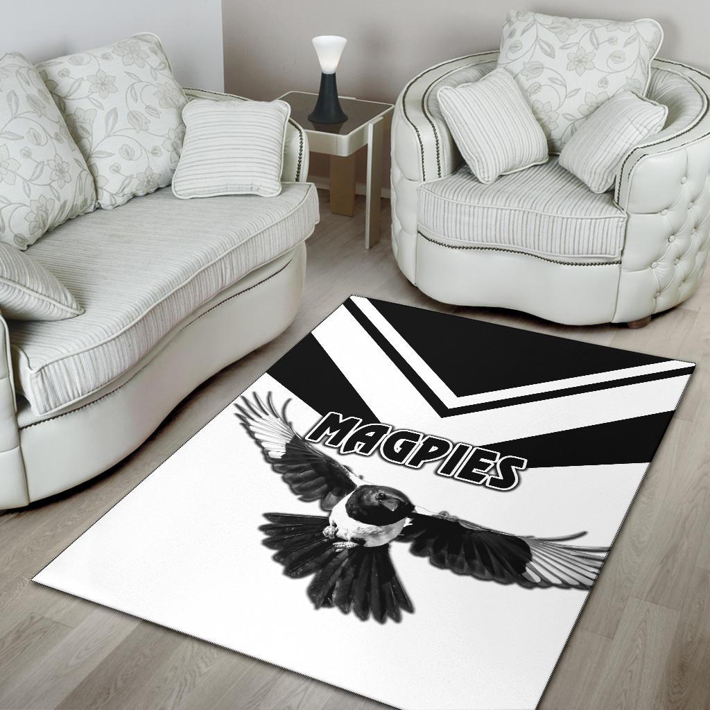 Western Suburbs Magpies Area Rug Original Style - White - Vibe Hoodie Shop