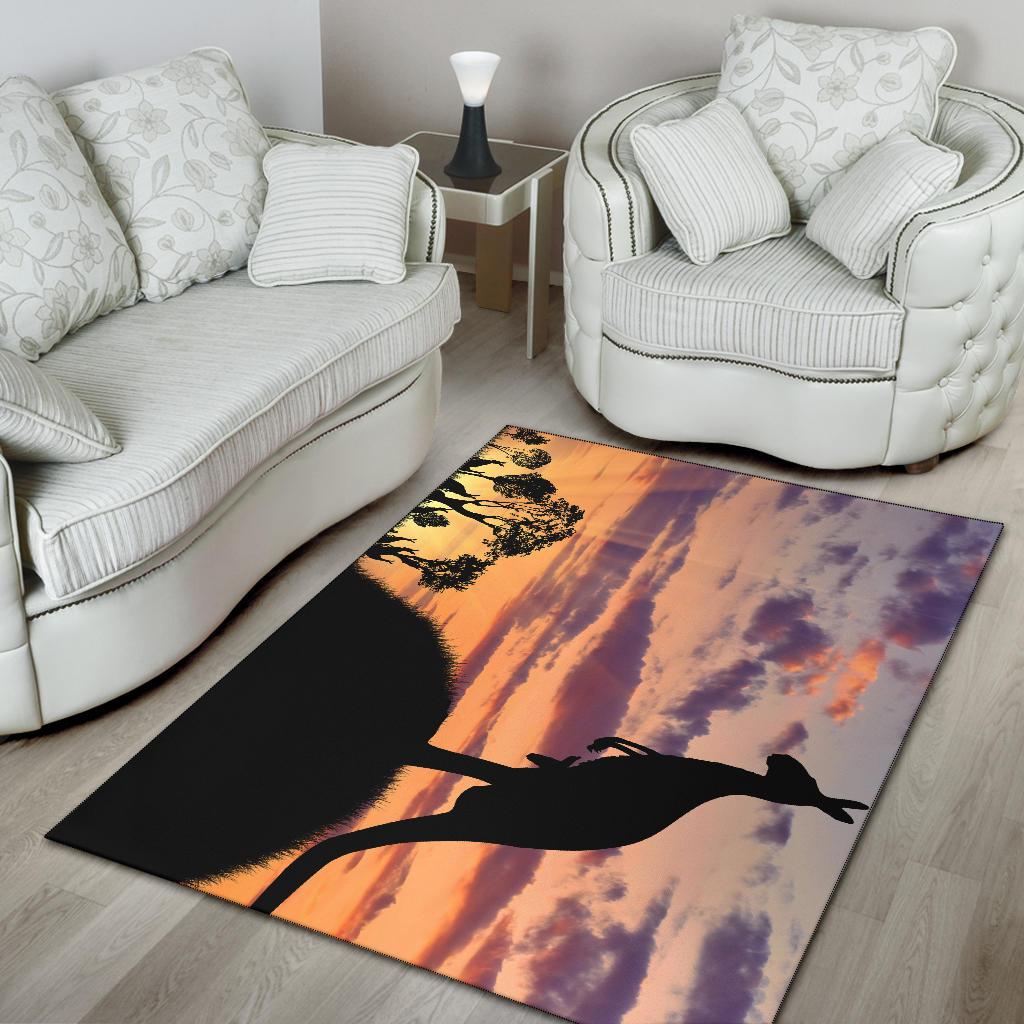 Area Rug - Kangaroo Rug Sunset - Vibe Hoodie Shop