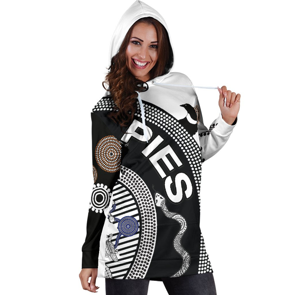 Collingwood Women Hoodie Dress Pies Unique Indigenous - Vibe Hoodie Shop