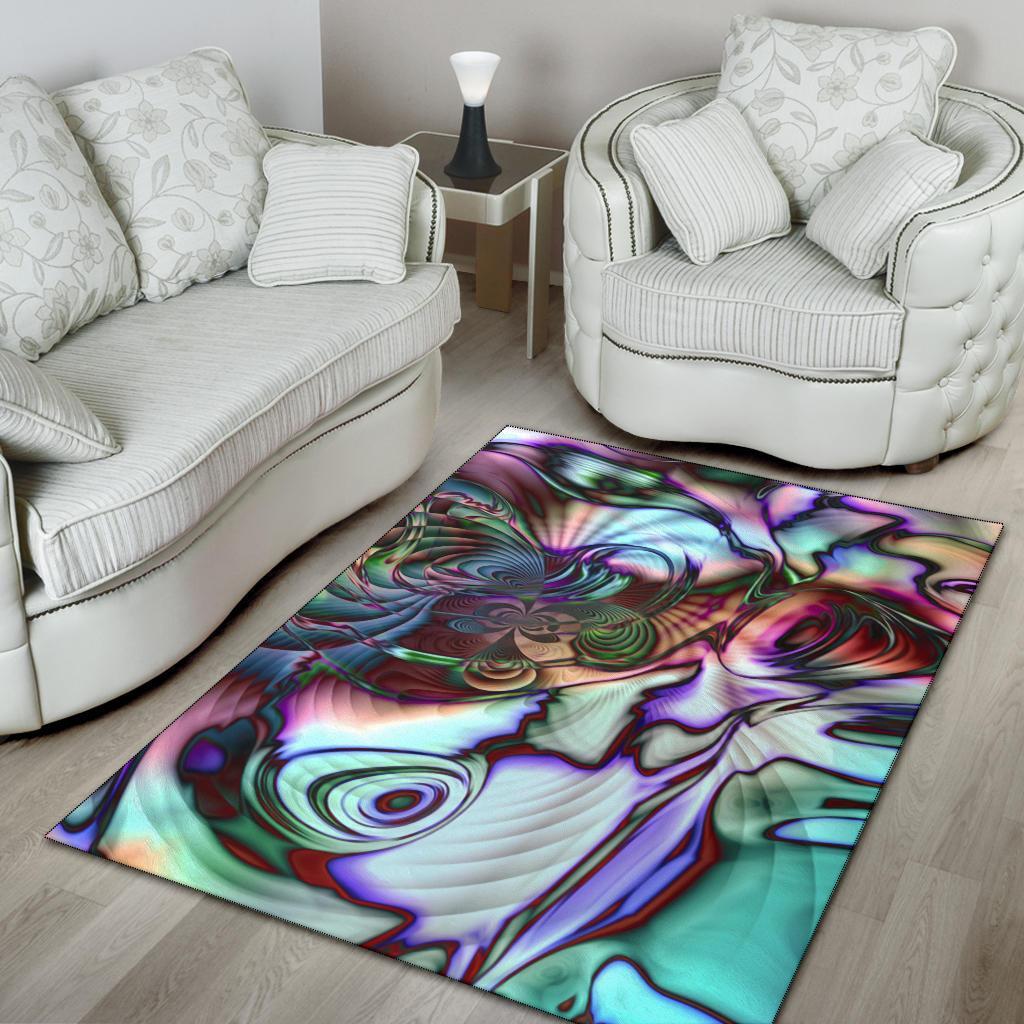 New Zealand Paua Shell Area Rug - Vibe Hoodie Shop