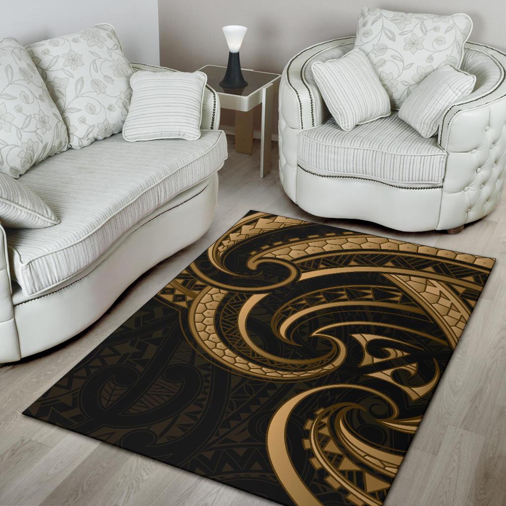 New Zealand Maori Mangopare Area Rug Polynesian - Gold - Vibe Hoodie Shop