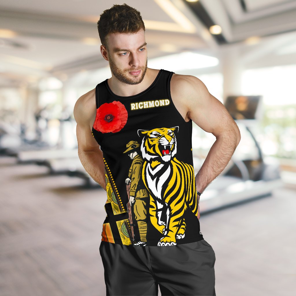 (Custom Personalised) Richmond Premier Men's Tank Top Tiger And Soldiers - Vibe Hoodie Shop