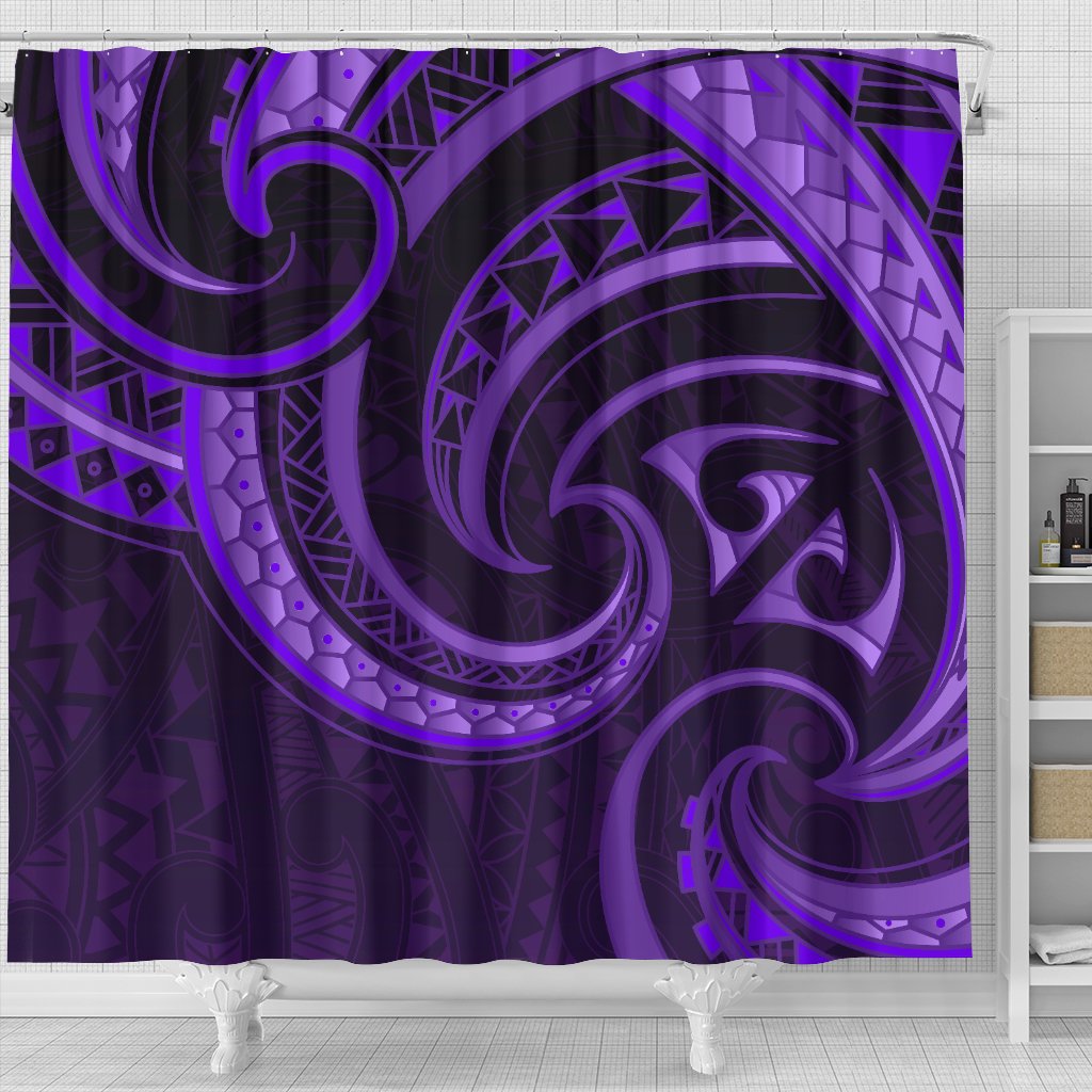 new-zealand-maori-mangopare-shower-curtain-polynesian-purple