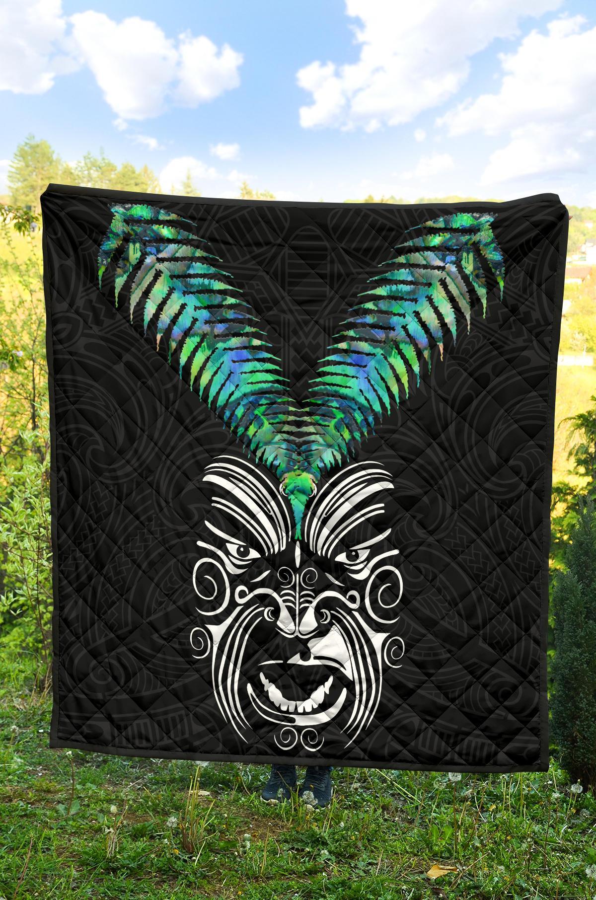 New Zealand Maori Moko Premium Quilt Paua Shell - Vibe Hoodie Shop