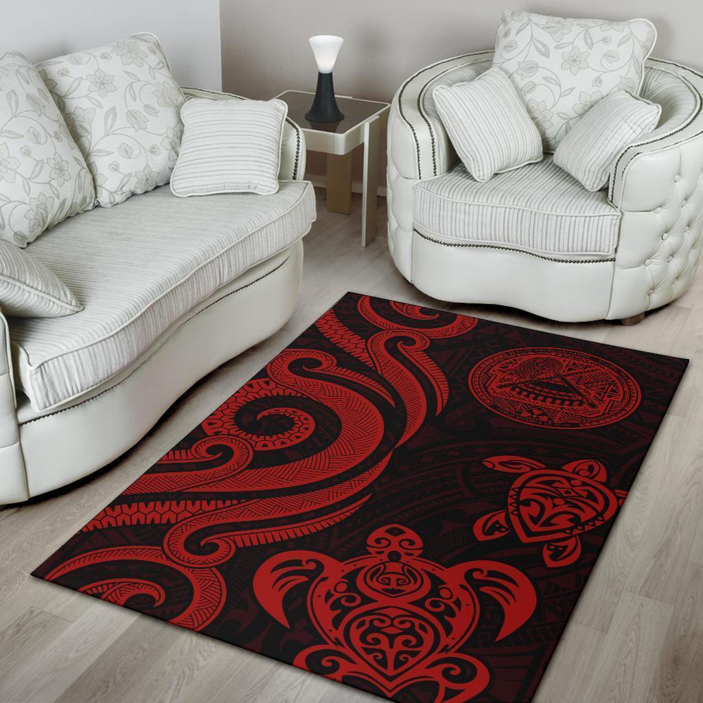 American Samoa Area Rug - Red Tentacle Turtle - Vibe Hoodie Shop