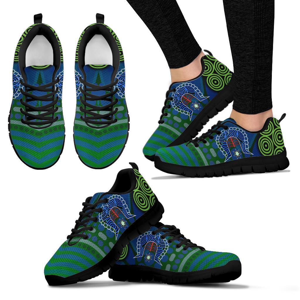 Torres Strait Sneakers - Dhari And Dot Patterns - Vibe Hoodie Shop