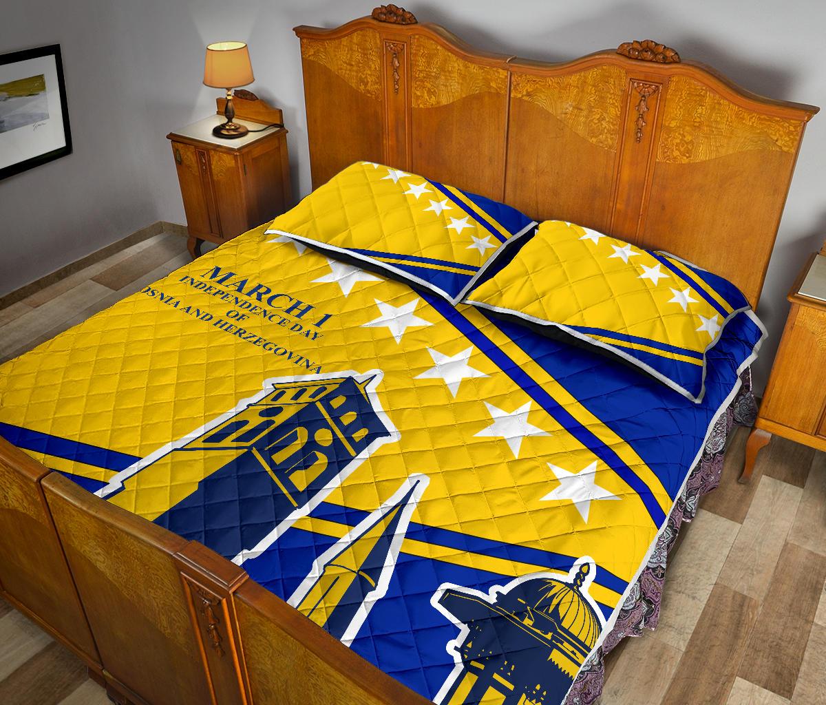 Quilt Bed Set - Bosnia and Herzegovina - Vibe Hoodie Shop