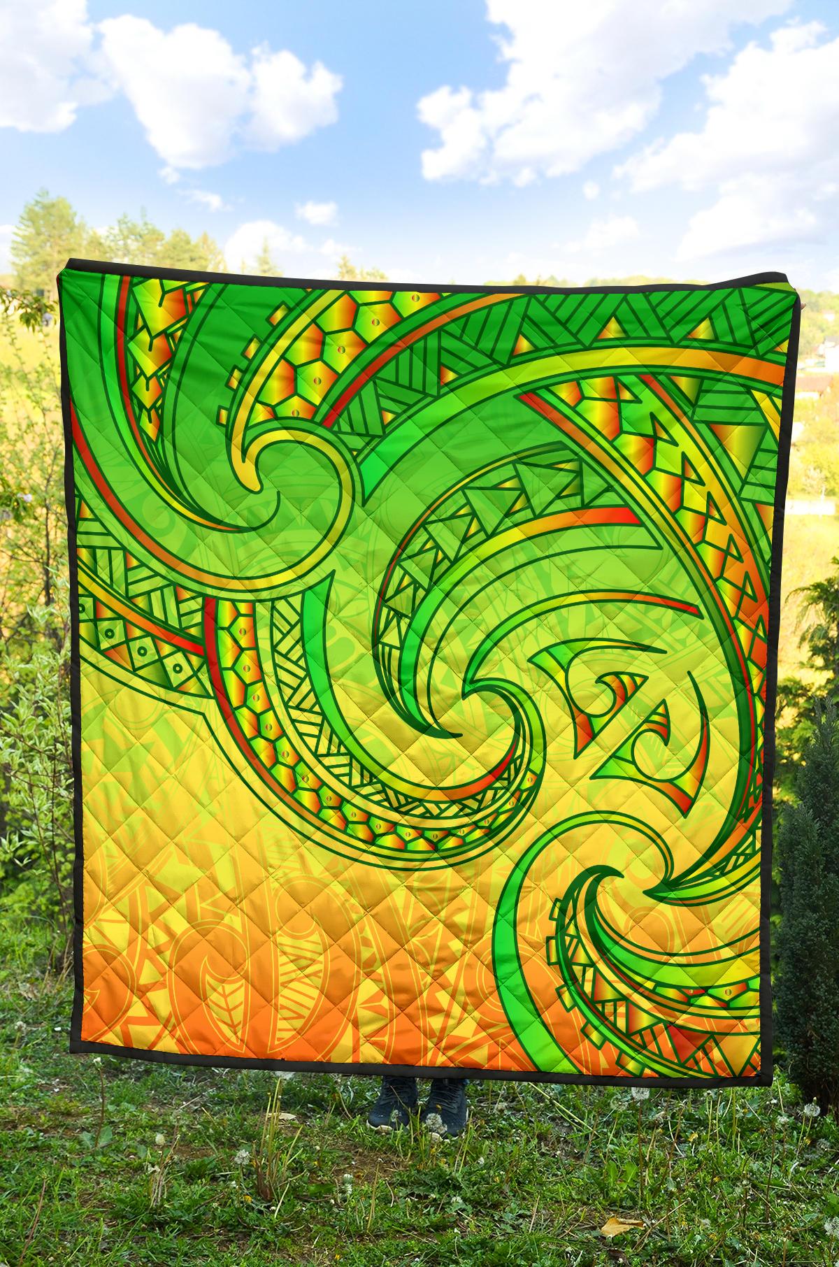 New Zealand Maori Mangopare Premium Quilt Polynesian - Rasta - Vibe Hoodie Shop